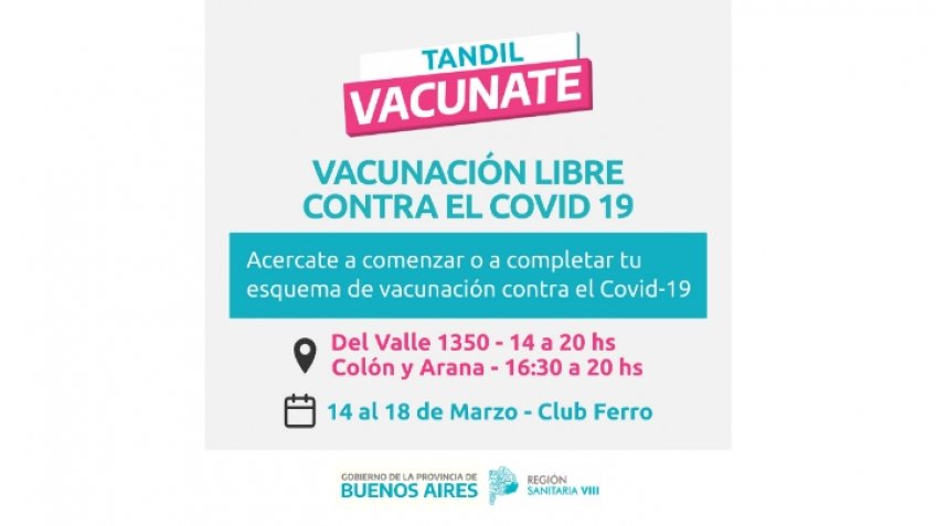 Habrá puestos de vacunación en Ferro